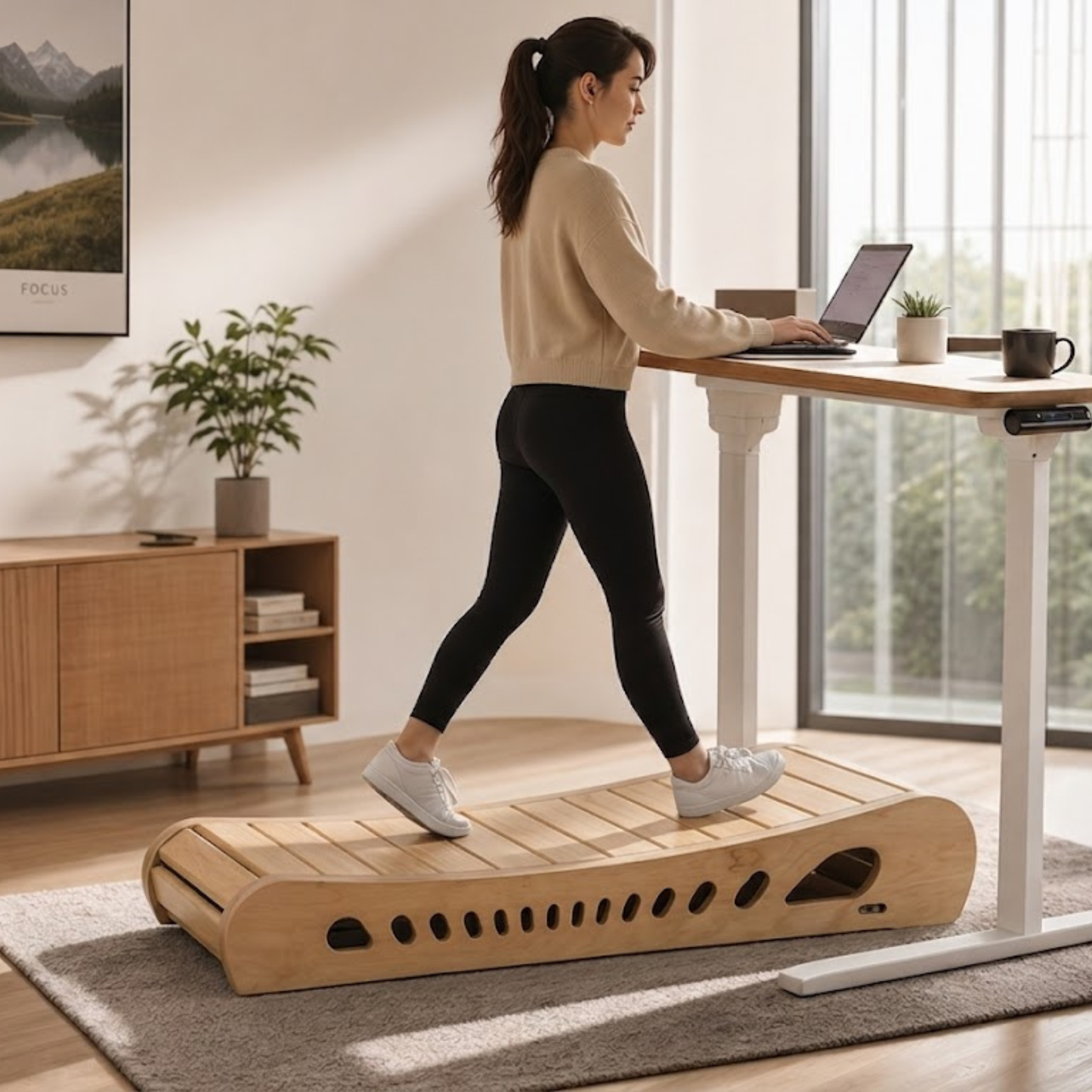 Orvian Premium Wooden Office Walker